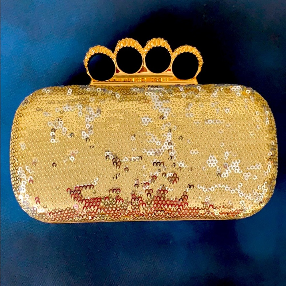 Nine West Gold Sequin Clutch